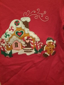 Copper Key Girls Size 6 Shirt Gingerbread Christmas Holiday NWOT Embellished - Picture 1 of 3