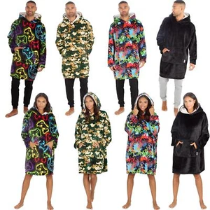 Hombres Mujeres Sudadera con Capucha de Gran Tamaño Polar Manta con Capucha Adulto Juego Jugador Bata Camuflada - Imagen 1 de 48