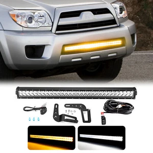 For 03-09 Toyota 4Runner Amber/White Strobe 32'' Light Bar Bumper Mounting Kit - Picture 1 of 10