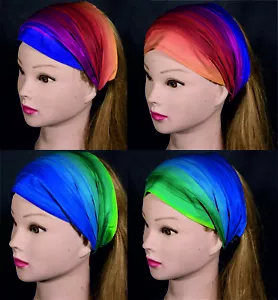 Ladies womens headband hairband head hair wrap band turban yoga elastic chemo - Picture 1 of 10