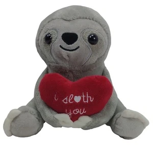 Animal Adventure I Sloth You Valentine's Sloth Plush 7" Stuffed Animal - Picture 1 of 8