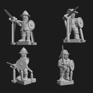 24x 15mm/1:100th Pike & Shotte Swordsmen(TYW/ECW) (Turner Minia - Picture 1 of 1
