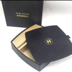 CHANEL Sublimage Beauty Cosmetic Make Up box mirror Pouch Bag Black RARE - Picture 1 of 19