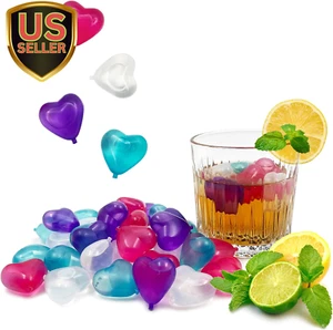 Reusable Ice Cube, 40Pcs Plastic Ice Cubes, Quick-Freeze Easy-To-Clean Refree... - Picture 1 of 8