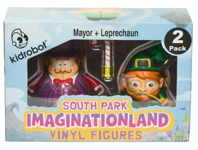 Kidrobot South Park Imaginationland Mayor & Leprechaun 3" figura paquete de 2 Foto 1 de 3