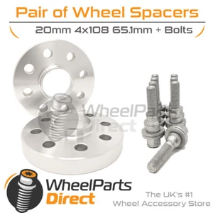Espaciadores (2) y pernos de 20 mm para ruedas originales Peugeot Partner Tepee 08-18 en - Imagen 1 de 1