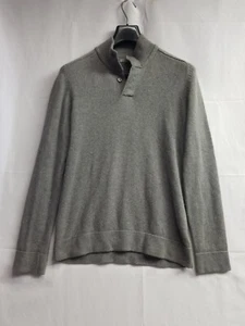Horny Toad Men's Size Small 100%  Quarter Button Pullover Sweater Gray - Picture 1 of 12