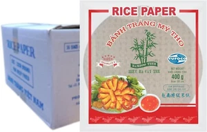 Round Vietnamese Rice Paper 22cm 340g – Spring Roll Wrappers – Bamboo Tree - Picture 1 of 5