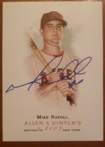 Mike Napoli Signed 2007 Topps Allen And Ginters Los Angeles Angels Autograph