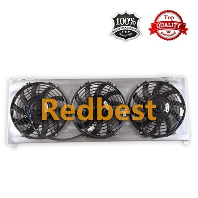 Cubierta de radiador de aluminio ventilador de 3*9" para Jeep Cherokee XJ Comanche 1991-2001 Foto 1 de 4