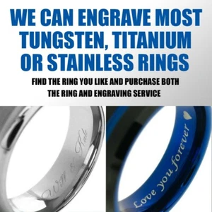 TOMMYWAY Expert Laser Engraving Service for Inside of Tungsten or Titanium Ring - Picture 1 of 3