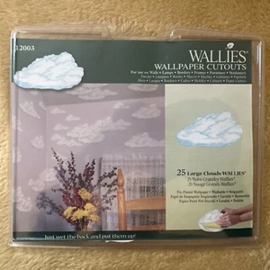 Wallies Set 25 SWIRLY CLOUDS Wallpaper Cutouts Kids Room Furniture Crafts More - Picture 1 of 5