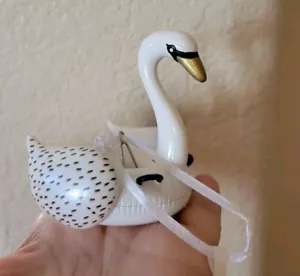 Punze 2024 weißer Schwan Ornament neu mit Etikett - Bild 1 von 4