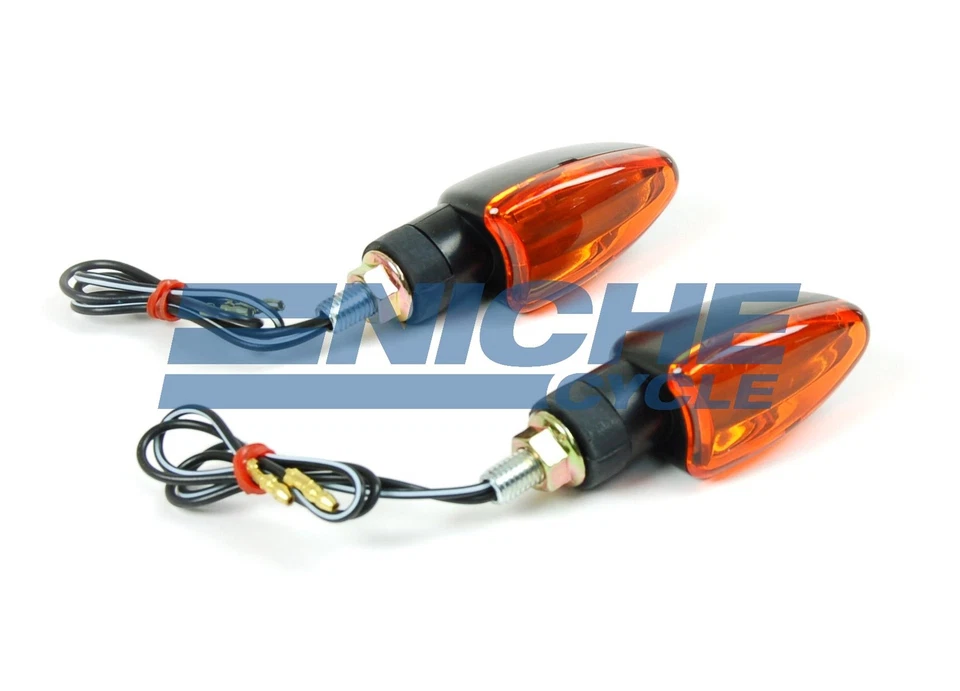 Señales de giro Arrow Deco para motocicleta 12 voltios negro ámbar Foto 1 de 1