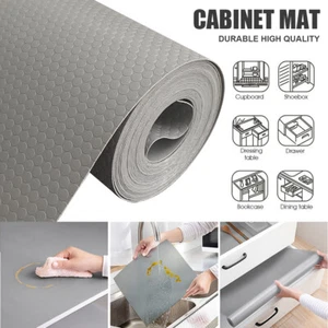 Bulk Roll Waterproof Drawer Shelf Liner Mat 600cm x 60cm Flexible Grey - 1 Sheet - Picture 1 of 7