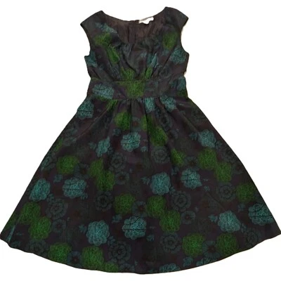 Vestido Liz Claiborne Verde Multicolor Floral Talla 8 Foto 1 de 4