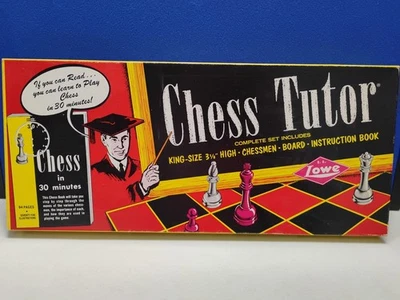VINTAGE 1972 E.S. LOWE CHESS TUTOR BOARD GAME BOOK EUC Complete - Image 1 of 4