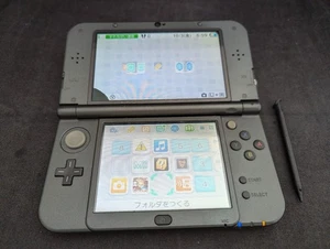 B619 Nintendo new 3DS LL XL console Metallic Black w/pen x - Picture 1 of 8