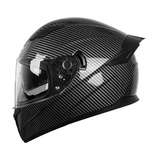XL Motorcycle Helmet Black Full Face Stylish Fashionable Carbon Colour Racing - Picture 1 of 9
