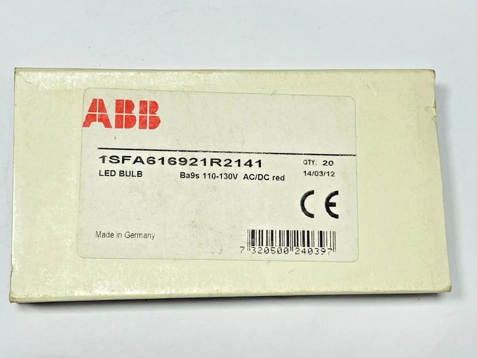 1PC ABB LED BULB 1SFA616921R2141 (BA9S) 110 - 130VAC/DC  RED - Image 1 of 4