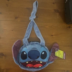 Disney Stitch Shoulder Bag Soft Plush Purse Head Lilo & Stitch Girls Crossbody - Picture 1 of 6