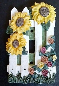 Vintage 3D Resin Sunflower Light Switch Cover - Picture 1 of 2