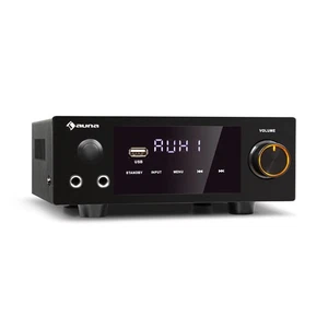 Stereo Hifi Verstärker 2x50W RMS BT/USB opt. & coax. Digital-In Fernbedienung - Bild 1 von 7