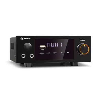 Stereo Hifi Verstärker 2x50W RMS BT/USB opt. & coax. Digital-In Fernbedienung - Bild 1 von 4
