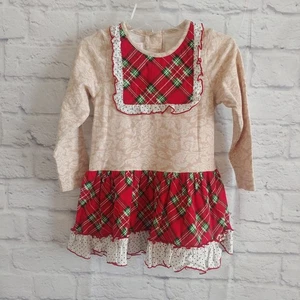 Ricrac & Ruffles Girls Holiday Dress Size 4T - Picture 1 of 5