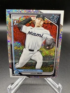 2024 Bowman Draft Speckle Refractor Aiden May 94/200 - Picture 1 of 3