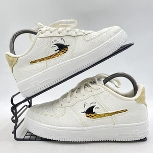 Nike Air Force 1 Low Sun Club Weiß Braun Turnschuhe Größe UK 5 Damen Leder Fitnessstudio - Bild 1 von 8