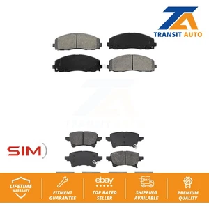 Front Rear Semi-Metallic Brake Pads Kit For Jeep Wrangler Gladiator KSM-100687 - Picture 1 of 9