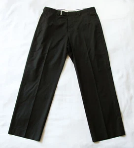 Men's Vintage Helmut Lang Black Pleated Cotton Dress Pants Made Italy Size 46 - Foto 1 di 10