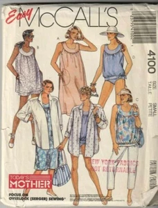 4100 McCALLS - Maternity DRESS TOP SWIMSUIT SHIRT PANTS SHORTS - Sz S 10/12 - Picture 1 of 1