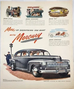 1946 Mercury Ford Motor Company Oldtimer Werbung mehr Stil mehr Sparsamkeit mehr gehen - Bild 1 von 1