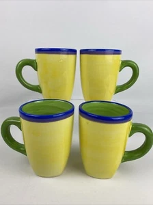 Tazas de café de jade Dansk Caribe Jamaica amarillo verde (juego de 4) ¡Bonitas! - Imagen 1 de 8