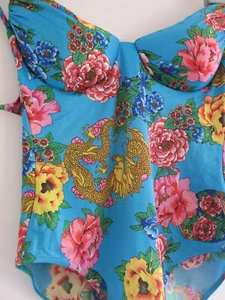 IMEC Badeanzug 44 L XL NEU C Cup Bademode Strandmode floral Blumen bunt neu   - Bild 1 von 10