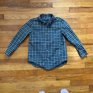 Ralph Lauren Boy's Size 7 Plaid Shirt Button Down Long Sleeve Green White - Picture 1 of 6
