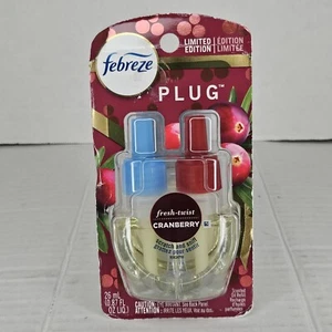 New Febreze Plug Limited Edition Fresh Twist Cranberry Scented Oil Refill 26 mL - Picture 1 of 5