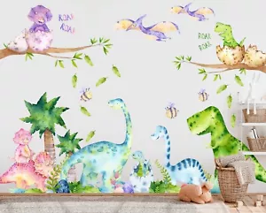 Jurassic Park Stegosaurus Brachiosaurus Dinosaurs Nursery Wall Decal Stickers - Bild 1 von 7