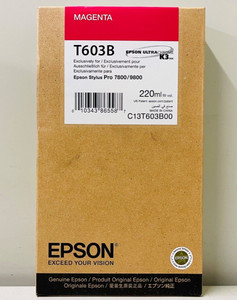 New Genuine Epson T603B Magenta Ink Tank Box Stylus Pro 7800