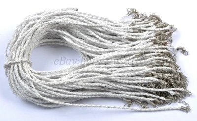 Ожерелье из натуральной кожи регулируемое плетеное подвески фурнитура шнур 480 мм - Изображение 1 из 4