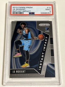 Ja Morant #12 2019 Panini Prizm Instant Impact PSA 9 Memphis Grizzlies Mint