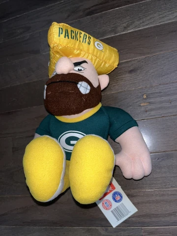 Vintage NFL Green Bay Packers CHEESE HEAD 9" Plush Mascot by Stuffins Cover