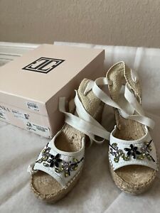 Ivanka Trump Womens Sandals Dalyna Fabric Open Toe Casual Espadrille, with Box