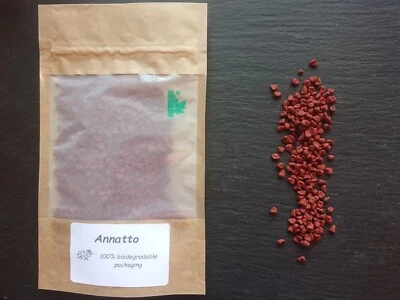 CRAFTY JAM Telas tinte natural CraftyJam achiote semillas naranja/rosa/rojo 100 % biodegradables