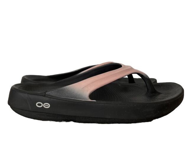 Oofos Women's Oolala Limited Thong Sandals-Neon Rose