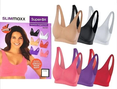 Slimmaxx 6er SET BH Sport BH Büstenhalter 6Farben Nahtlos  Größe : M, L, XL, XXL - Bild 1 von 4