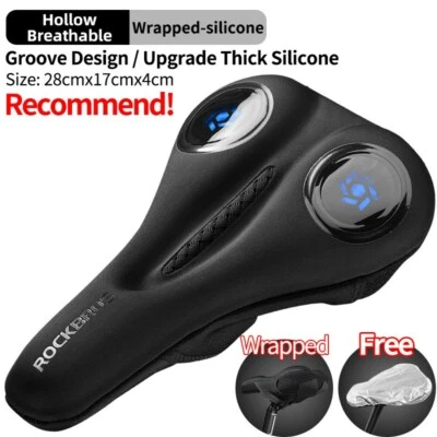 ROCKBROS Bike Seat Cushion Gel Bicycle Seat Cover Outdoor Cycling Saddle Cushion - Image 1 of 4