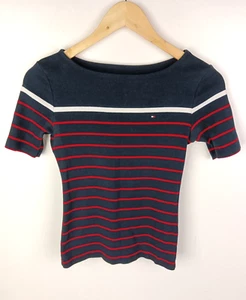 Tommy Hilfiger T-shirt Size Extra Small (UK 6) Women`s Regular Fit Stretch XS - Imagen 1 de 6